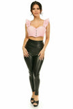 Daisy Corsets Lavish Lt Pink Eyelet Underwire Bustier Top w/Removable Ruffle Sleeves - Flyclothing LLC