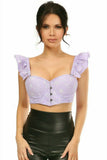 Daisy Corsets Lavish Lavender Eyelet Underwire Bustier Top w/Removable Ruffle Sleeves - Flyclothing LLC