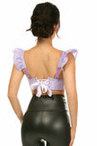 Daisy Corsets Lavish Lavender Eyelet Underwire Bustier Top w/Removable Ruffle Sleeves - Flyclothing LLC