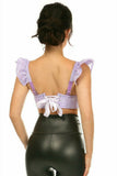 Daisy Corsets Lavish Lavender Eyelet Underwire Bustier Top w/Removable Ruffle Sleeves - Flyclothing LLC