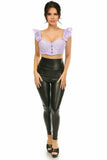 Daisy Corsets Lavish Lavender Eyelet Underwire Bustier Top w/Removable Ruffle Sleeves - Flyclothing LLC