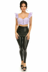 Daisy Corsets Lavish Lavender Eyelet Underwire Bustier Top w/Removable Ruffle Sleeves - Flyclothing LLC