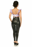 Daisy Corsets Lavish Lavender Eyelet Underwire Bustier Top w/Removable Ruffle Sleeves - Flyclothing LLC