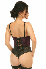 Daisy Corsets Lavish Plum Brocade Open Cup Waist Cincher