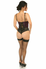 Daisy Corsets Lavish Plum Brocade Open Cup Waist Cincher - Flyclothing LLC