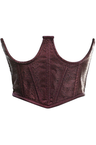 Daisy Corsets Lavish Dark Brown Brocade Open Cup Waist Cincher