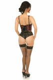 Daisy Corsets Lavish Red Plaid Satin Open Cup Waist Cincher - Flyclothing LLC