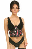 Daisy Corsets Lavish Floral Satin Open Cup Waist Cincher