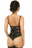 Daisy Corsets Lavish Floral Satin Open Cup Waist Cincher - Flyclothing LLC