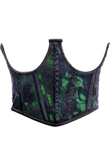 Daisy Corsets Lavish Green w/Black Lace Overlay Open Cup Waist Cincher