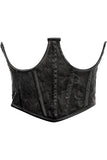 Daisy Corsets Lavish Black w/Black Lace Overlay Open Cup Waist Cincher