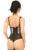 Daisy Corsets Lavish Lt Purple Fishnet Underwire Open Cup Waist Cincher - Flyclothing LLC