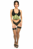 Daisy Corsets Lavish Neon Green Fishnet Underwire Open Cup Waist Cincher - Flyclothing LLC