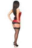 Lavish Red Brocade Corset - Flyclothing LLC