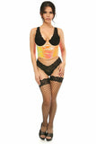 Daisy Corsets Lavish Pink/Yellow Holo Open Cup Underwire Waist Cincher - Flyclothing LLC