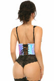 Daisy Corsets Lavish Blue/Purple Holo Open Cup Underwire Waist Cincher - Flyclothing LLC