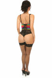 Lavish Rainbow Glitter PVC Open Cup Underwire Waist Cincher - Flyclothing LLC