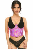 Daisy Corsets Lavish Fuchsia Holo Open Cup Underwire Waist Cincher