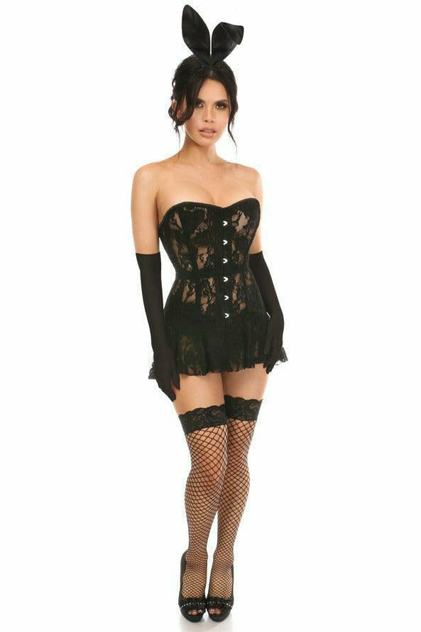 Daisy Corsets Lavish 4 PC Sexy Black Bunny Costume