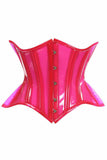 Daisy Corsets Lavish Pink Clear Curvy Underbust Waist Cincher Corset - Flyclothing LLC