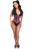 Daisy Corsets Lavish Pink Clear Curvy Underbust Waist Cincher Corset - Flyclothing LLC