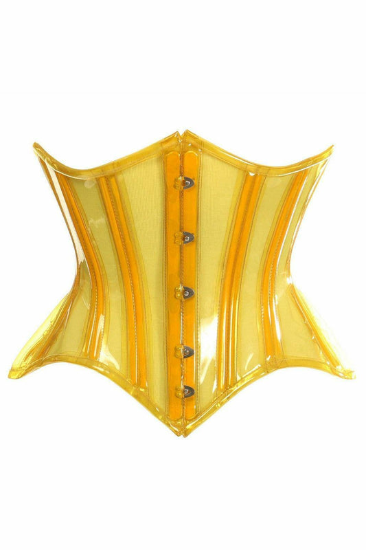 Lavish Yellow Clear Curvy Underbust Waist Cincher Corset - Flyclothing LLC