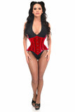 Daisy Corsets Lavish Red Clear Curvy Underbust Waist Cincher Corset - Flyclothing LLC