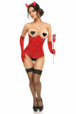 Daisy Corsets Lavish 4 PC Sexy Red Devil Corset Costume