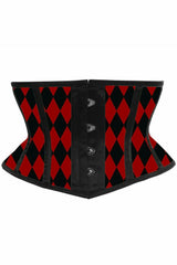 Lavish Black & Red Diamond Waist Cincher - Flyclothing LLC