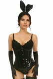 Daisy Corsets Lavish 4 PC Black Vinyl Bunny Corset Costume - Flyclothing LLC