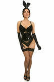 Daisy Corsets Lavish 4 PC Black PVC Bunny Corset Costume