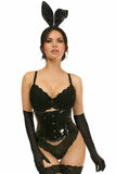 Daisy Corsets Lavish 4 PC Black PVC Bunny Corset Costume - Flyclothing LLC