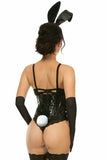 Daisy Corsets Lavish 4 PC Black PVC Bunny Corset Costume - Flyclothing LLC