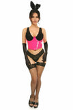 Daisy Corsets Lavish 4 PC Pink PVC Bunny Corset Costume