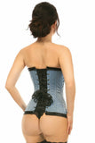 Daisy Corsets Lavish Lt Blue Burlesque Overbust Corset - Flyclothing LLC