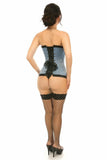 Lavish Lt Blue Burlesque Overbust Corset - Flyclothing LLC