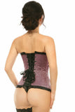 Daisy Corsets Lavish Pink Burlesque Overbust Corset - Flyclothing LLC