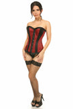 Daisy Corsets Lavish Red Burlesque Overbust Corset - Flyclothing LLC