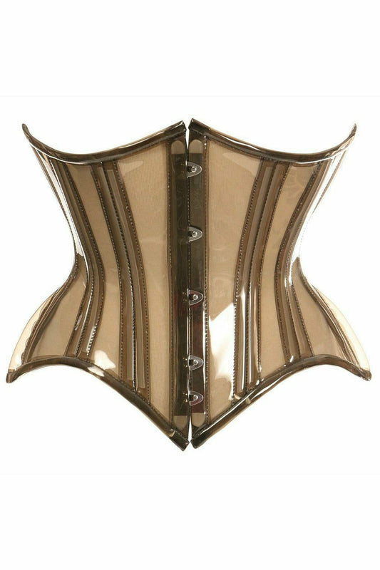 Daisy Corsets Lavish Mocha Clear Curvy Underbust Waist Cincher Corset