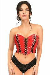 Daisy Corsets Lavish Red Patent w/Black Lacing Lace-Up Bustier