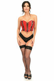 Daisy Corsets Lavish Red Patent w/Black Lacing Lace-Up Bustier - Flyclothing LLC