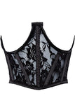 Lavish Black Sheer Lace Underwire Waist Cincher Corset - Flyclothing LLC