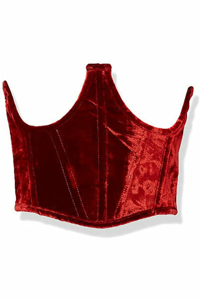 Daisy Corsets Lavish Red Velvet Underwire Waist Cincher Corset