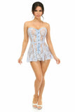 Daisy Corsets Lavish Lt Blue Sheer Lace Corset Dress - Flyclothing LLC