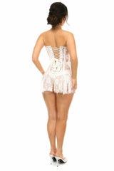 Lavish White Sheer Lace Corset Dress - Flyclothing LLC