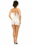 Daisy Corsets Lavish White Sheer Lace Corset Dress - Flyclothing LLC