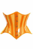 Daisy Corsets Lavish Orange Clear Curvy Underbust Waist Cincher Corset - Flyclothing LLC