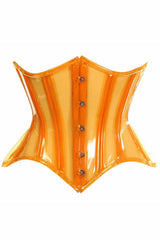 Daisy Corsets Lavish Orange Clear Curvy Underbust Waist Cincher Corset - Flyclothing LLC