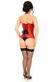 Daisy Corsets Lavish Red Patent PVC Underwire Underbust Corset - Flyclothing LLC