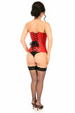 Lavish Red Patent PVC Underwire Underbust Corset - Flyclothing LLC